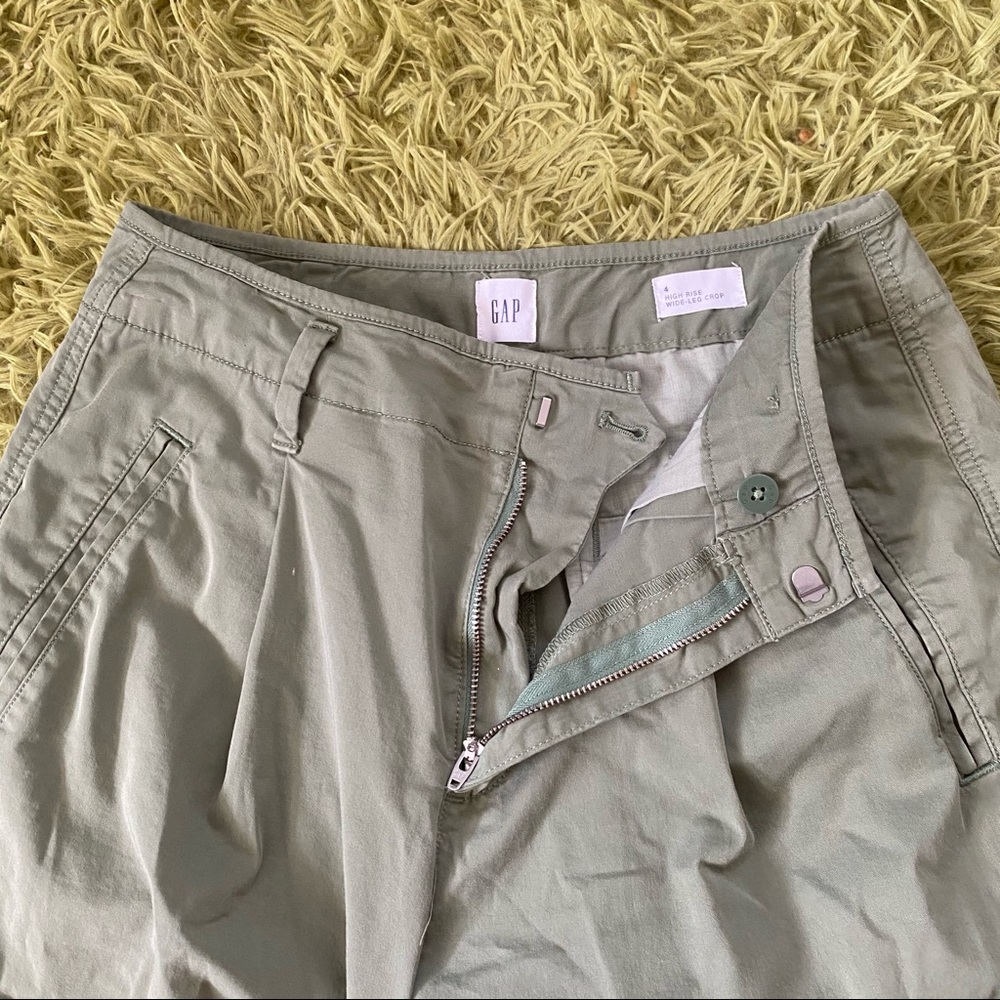 high waisted wide leg cropped pants